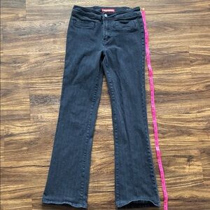 UNIONBAY Junior’s Dark Blue with Gray Pin Stripes Flared Jeans
